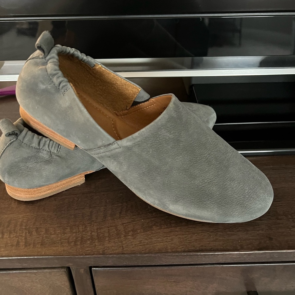 Sofft Shoes - Never Worn!  Gray leather suede slip-ons